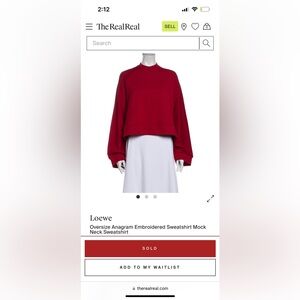 Loewe Red Anagram Sweatshirt